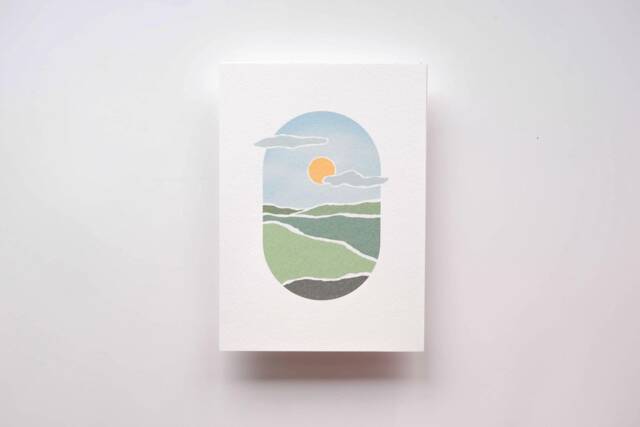 Afternoon Landscape Print/Art Abstract Nature Farmland 5x7, 8x10 - image 1