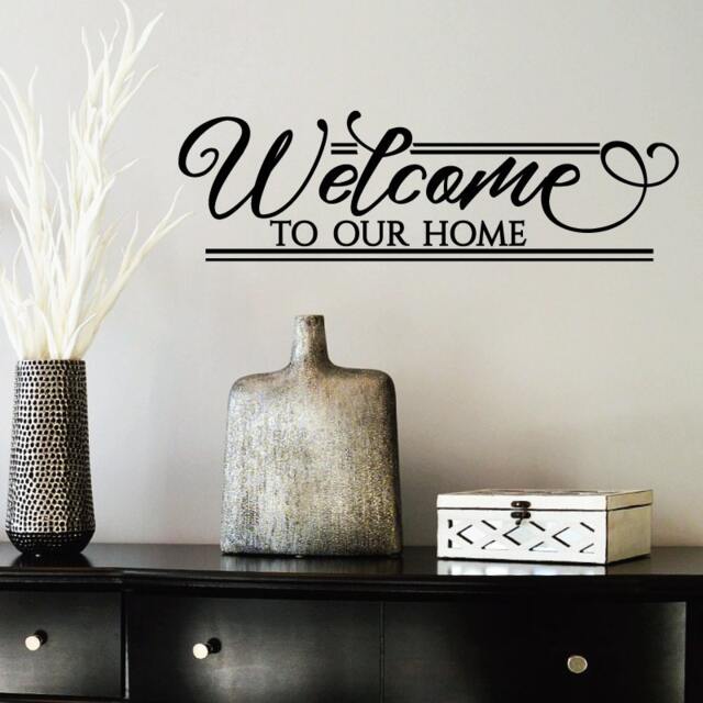 Welcome To Our Home Quote Vinyl Wall Decal - Entryway Decor - image 1