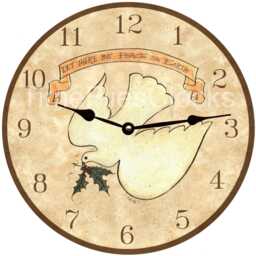 Christmas Dove Wall Clock - Peaceful Holiday Decor & Gift - thumbnail 2