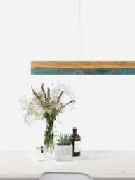 Pendant Lamp - Oak Wood & Oxidised Copper Dining Room Gantlights Led