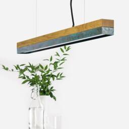 Pendant Lamp - Oak Wood & Oxidised Copper Dining Room Gantlights Led - thumbnail 3