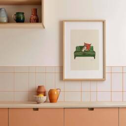 Jack Russell Print - Dogs On Chairs Collection 5x7 Inches/A5 A4 A3 - thumbnail 2