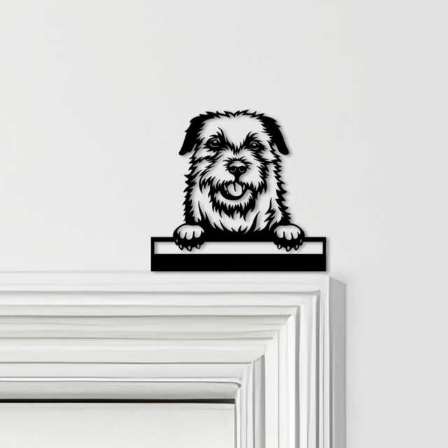Door Topper Border Terrier Dog Various Colours Top Of Decorative Sign - Novelty Wall Decor, Frame Art, Art - image 1