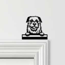 Door Topper Border Terrier Dog Various Colours Top Of Decorative Sign - Novelty Wall Decor, Frame Art, Art - thumbnail 1