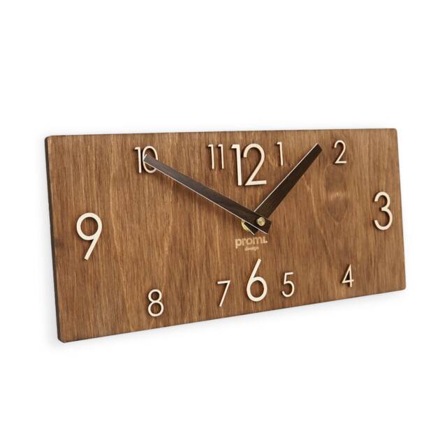 Modern Wall Clock Wooden Rustic - image 1