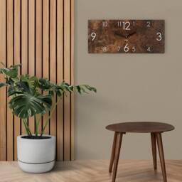 Modern Wall Clock Wooden Rustic - thumbnail 4