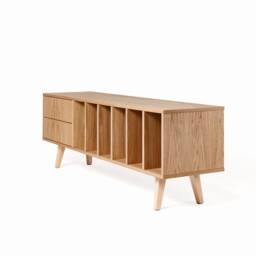 "Vinyl Record Cabinet Oak ""Marigold"