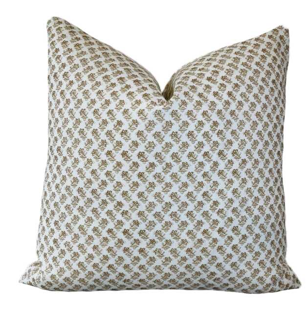 Schumacher Oleander Natural Indoor/Outdoor Cushion Cover Pillow Double Sided - image 1