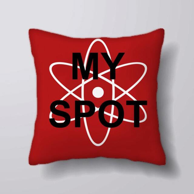 Red Big Bang Theory My Spot - Cushion Cover Case Or Stuffed With Insert