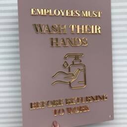 Employees Must Wash Hands Sign - Salon & Business Decor - thumbnail 2