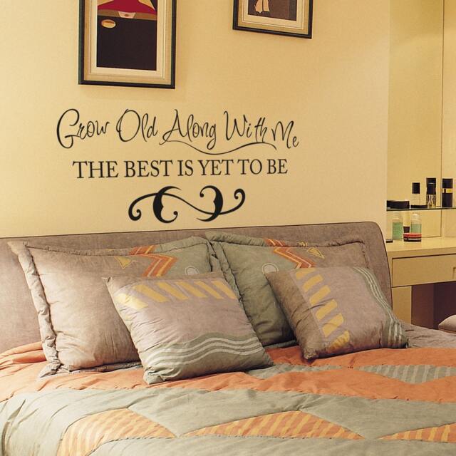 Grow Old With Me The Best Is Yet To Be - Wall Vinyl Decal Master Bedroom Art- 136 - image 1