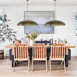 Hammered Brass Pendant Light, Aged Leaf-Shaped Hanging Ceiling Lamp - thumbnail 4