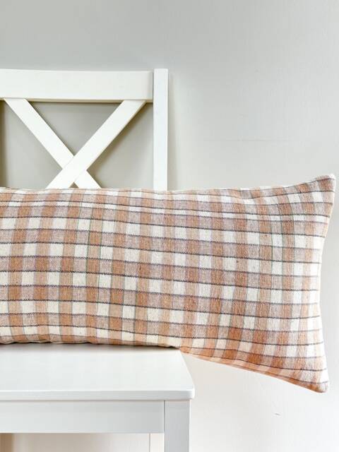 Brown Dot Block Print Mudcloth Hmong Pillow Case - image 1