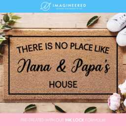 There Is No Place Like Nana & Papa's - Unique Personalized Doormat Welcome Home Rug Grandparents Mat - thumbnail 1