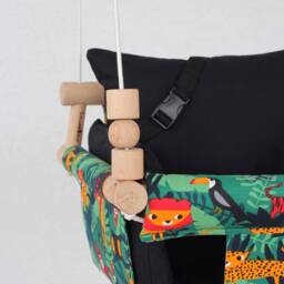 Handmade Jungle Print Baby Swing Montessori Highchair Swing - thumbnail 3