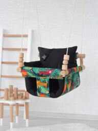 Handmade Jungle Print Baby Swing Montessori Highchair Swing - thumbnail 1