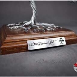 Large Wire Bonsai Tree Engraved Metal Tree Of Life, Zen Decor - thumbnail 3
