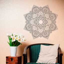 Mandala Wall Decal - Boho Tattoo For Meditation Yoga Sticker Zen Art Indian Decor Design 011