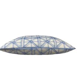 Schumacher Portail Francais Blue Indoor/Outdoor Cushion Cover Pillow Double Sided - thumbnail 3