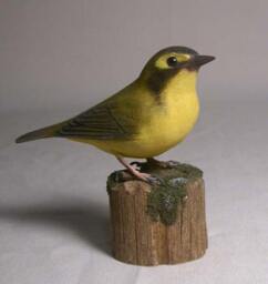 Kentucky Warbler Bird Carving Wood