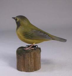 Kentucky Warbler Bird Carving Wood - thumbnail 3