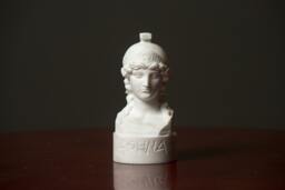 Marble Bust Of Olympian Goddess Athena Carved Greek Marble Statue Figurine Artist Sculpture - thumbnail 1