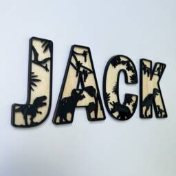 Dinosaur Name Sign - Letters Personalised Custom Decor Theme Wall Art