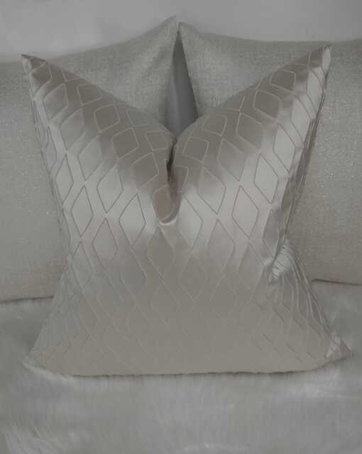 Asteroid Cream Ivory Fabric Cushion Cover Handmade Double Sided, Modern Home Decor Abstract Contemporary Chair Sofa & Bed Pillow - image 1
