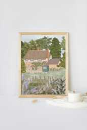 Thomas Hardy's Cottage Art Print, Literary Wall Art, English Countryside Illustration - thumbnail 1