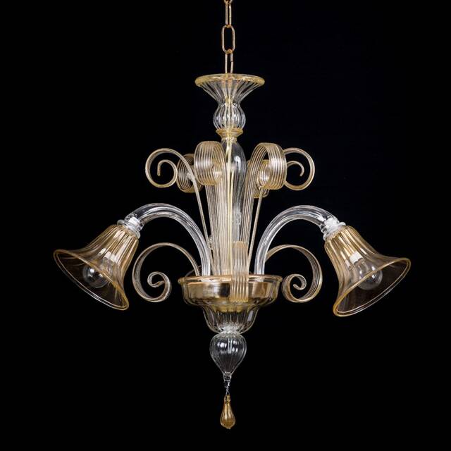 Artemis Murano Chandelier 3 Lights Small