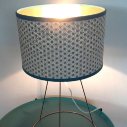 Lampshade Stars Japanese Taupe On White Background - thumbnail 3