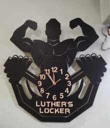 Wall Clock Bodybuilding 12-18Inch, Bodybuilder Coach Gift, Powerlifter Home Gym Man Woman - thumbnail 1