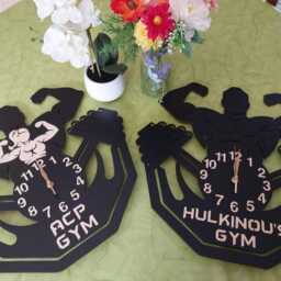 Wall Clock Bodybuilding 12-18Inch, Bodybuilder Coach Gift, Powerlifter Home Gym Man Woman - thumbnail 2