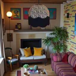 Handmade Black Paisley Fabric Dome Lampshade With Fringe Trim, Bespoke Made For Table & Floor Standard Lamp Shades, Ceiling Lights - thumbnail 2