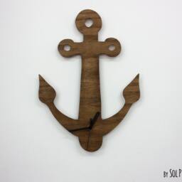 Anchor - Wooden Wall Clock - thumbnail 2
