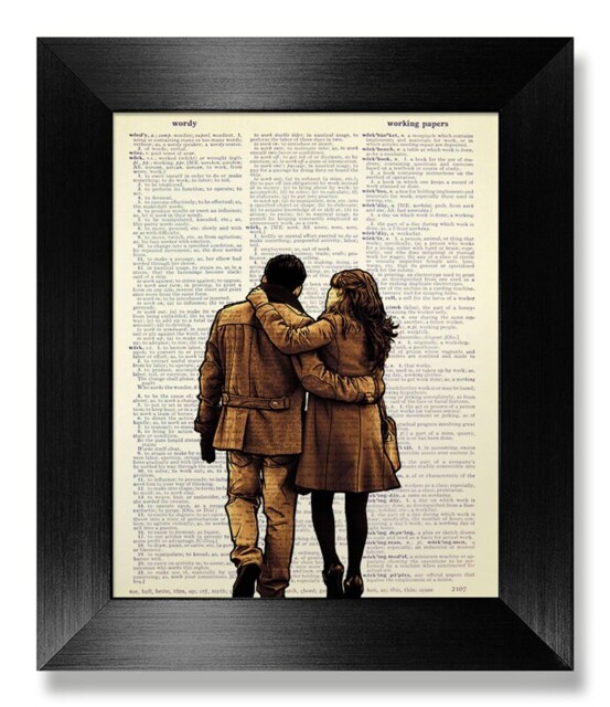 Love Wall Art, Couple Love Art Print, Sweet Sign, Gift Girlfriend Gift Husband Wife Boyfriend Gift, Master Bedroom Decor