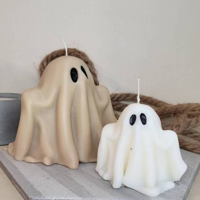Large Ghost Candle - Decor Gift Halloween - image 1