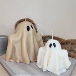 Large Ghost Candle - Decor Gift Halloween - thumbnail 1