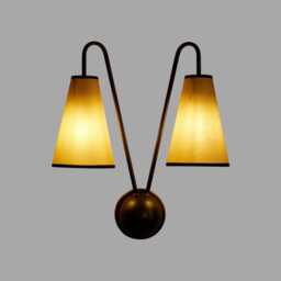 1950's Mid-Century Modern Italian Stilnovo Sputnik Wall Sconce Double Fabric Shade Light Curve Handmade Kitchen Bedside, Bedroom Living Room - thumbnail 3