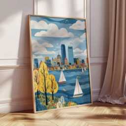 Boston Poster, Usa Travel Wall Art, Massachusetts City Print, Skyline Decor, Posters, Urban Prints, Gift For Lovers - thumbnail 2