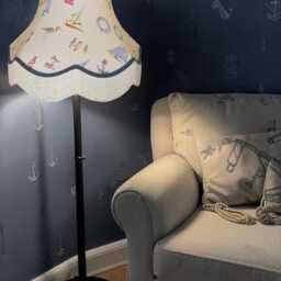 Nautical Padstow Fabric Lampshade Handmade For Table & Floor Standard Lamps Bases, Ceiling Pendant Shades - thumbnail 2