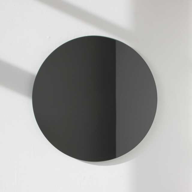 Orbis??? Black Tinted Round Frameless Minimalist Mirror - Large, Xl - image 1