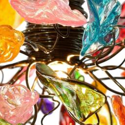Floral Resin Ceiling Light Multicolored Flower Pendant Lamp - thumbnail 2