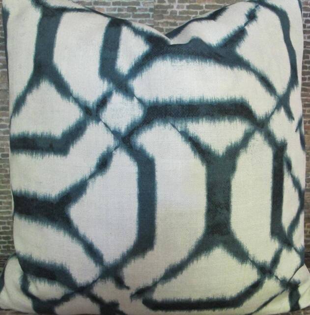 Designer Pillow Cover, Rljpt, Indigo Blue - image 1