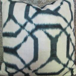 Designer Pillow Cover, Rljpt, Indigo Blue - thumbnail 2