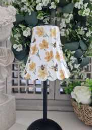 Cordless Touch Lamp. Beautiful Decoupaged Gisela Graham Inspired Buttercup & Bee Usb Rechargeable