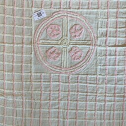 Chenille Baby Blanket. Pink & White Vintage Crib Quilt. C1960S 58 X 44 Inch - thumbnail 2