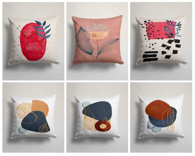 Abstract Pillow Cover/Geometric Cushion Case/Modern Case/Rustic Home Decoration/Bed Decor - image 1