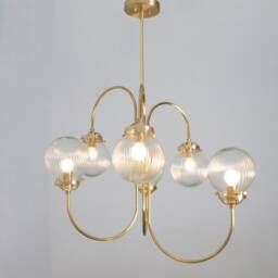 Modern Handmade Brass Chandelier Ceiling Light Lamp , Hannah Cafe Globe Entrance Hall Dining Lounge Pendant - thumbnail 2