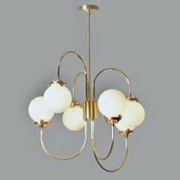 Modern Handmade Brass Chandelier Ceiling Light Lamp , Hannah Cafe Globe Entrance Hall Dining Lounge Pendant